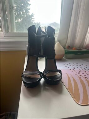 Women’s Black High-Heel Ankle Strap Sandals